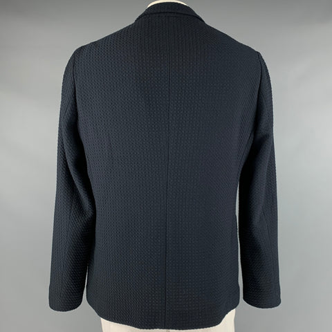 EMPORIO ARMANI Size 46 Textured Viscose Blend Single Breasted Sport Coat