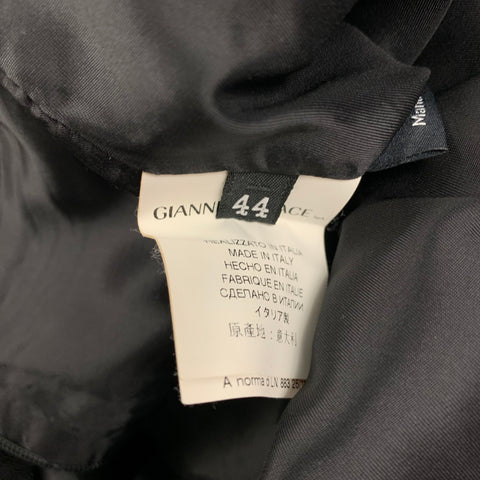VERSACE Size 8 Black Wool Silk Pencil Below Knee Skirt