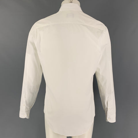 GIORGIO ARMANI Size S White Cotton Button Up Long Sleeve Shirt