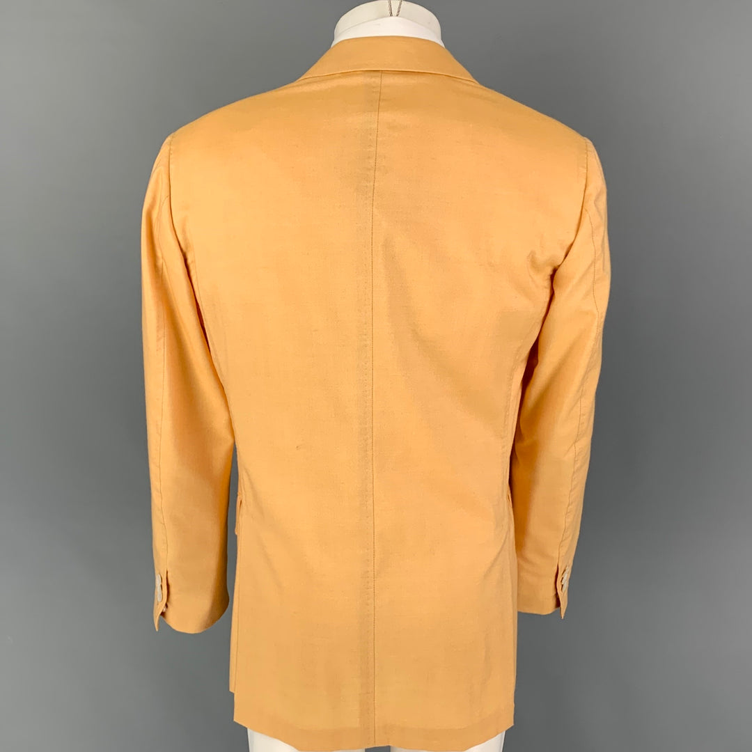PAL ZILERI Size 40 Yellow Cashmere Silk Sport Coat