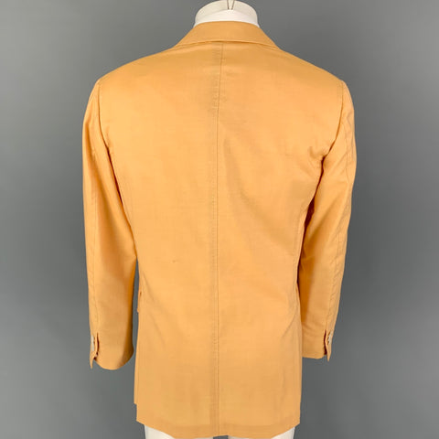 PAL ZILERI Size 40 Yellow Cashmere Silk Sport Coat