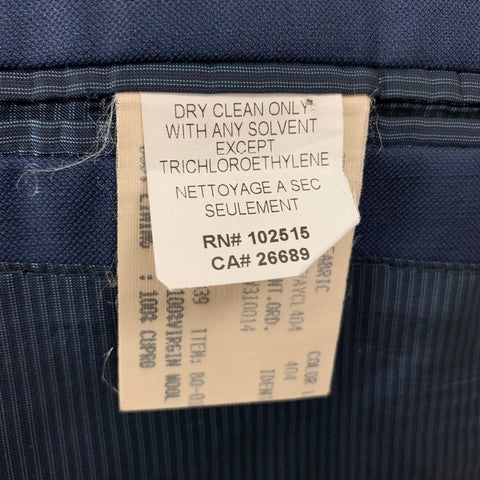 JOHN VARVATOS Size 44 Long Blue Wool Notch Lapel Sport Coat