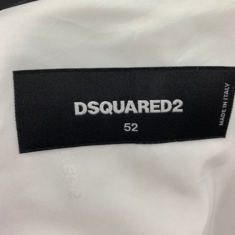 DSQUARED2 Size 42 Black Peak Lapel Tuxedo Sport Coat