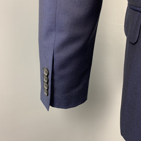 REISS Size 36 Short Navy Wool Notch Lapel Suit