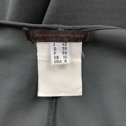 NARCISO RODRIGUEZ Size 8 Grey Jersey Rayon Blend A-Line Dress