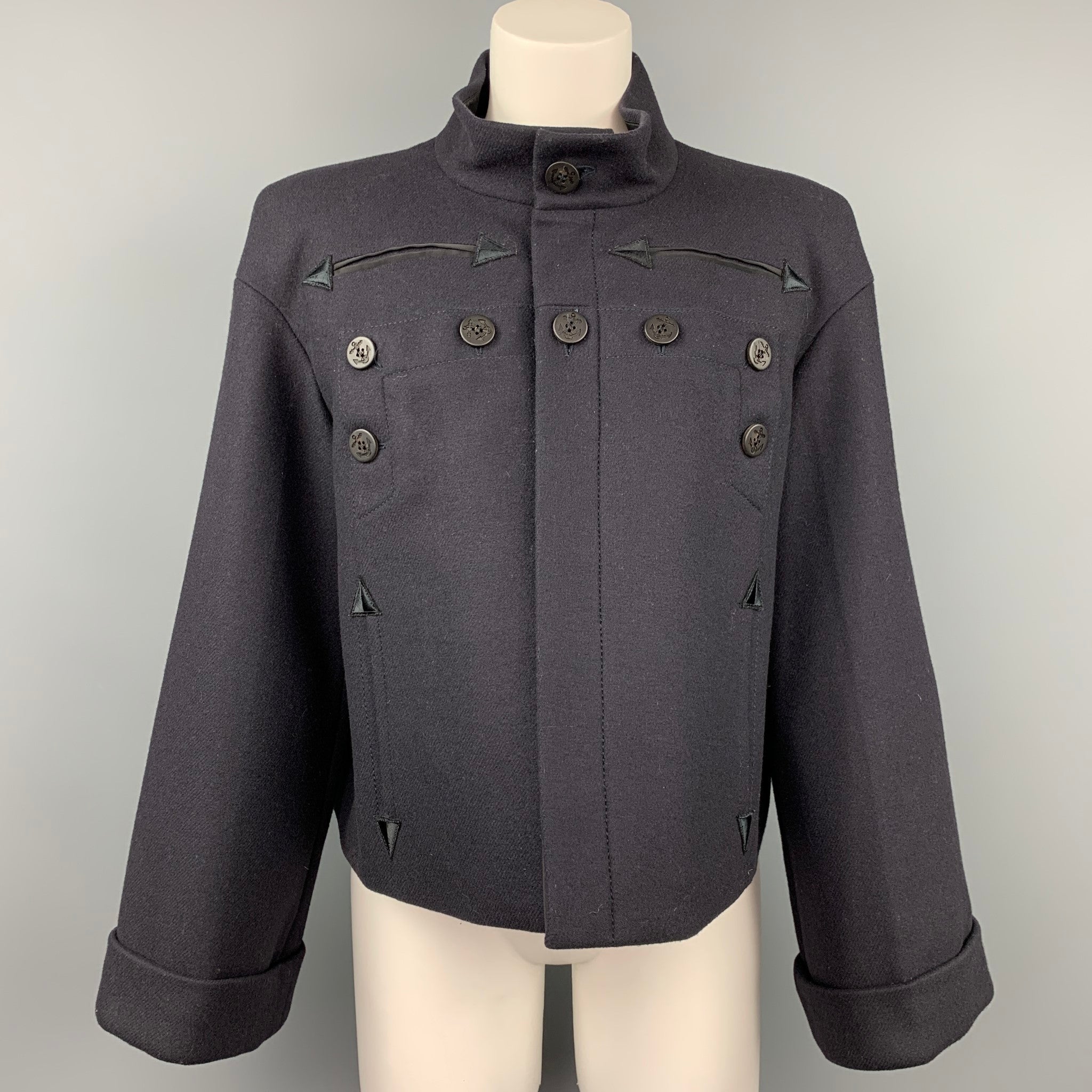 GAULTIER2 by JEAN PAUL GAULTIER Size US 10 Navy Wool / Polyester