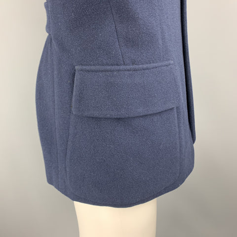 JEAN PAUL GAULTIER Size 38 Navy Lana Wool Peak Lapel Sport Coat