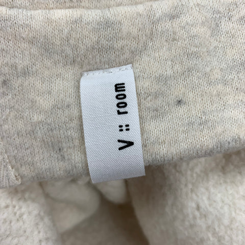 V :: ROOM Size 2 Cream Cotton Blend Heather Hooded Pullover