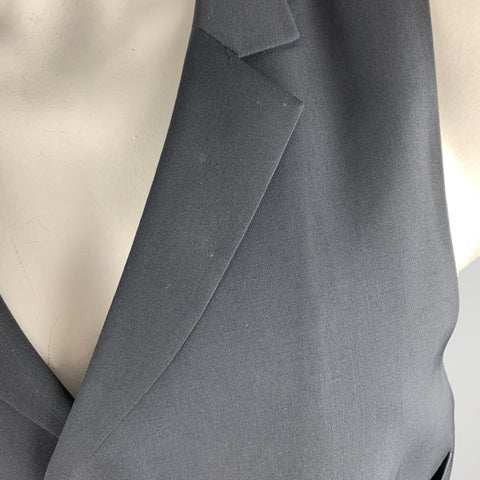 J. LINDEBERG Size 44 Navy Wool Notch Lapel Vest