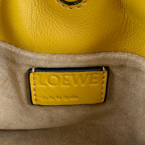 LOEWE Yellow Leather Flamenco Nano Clutch