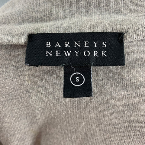 BARNEY'S NEW YORK Size S Grey Cotton / Modal 1/4 Zip Pullover