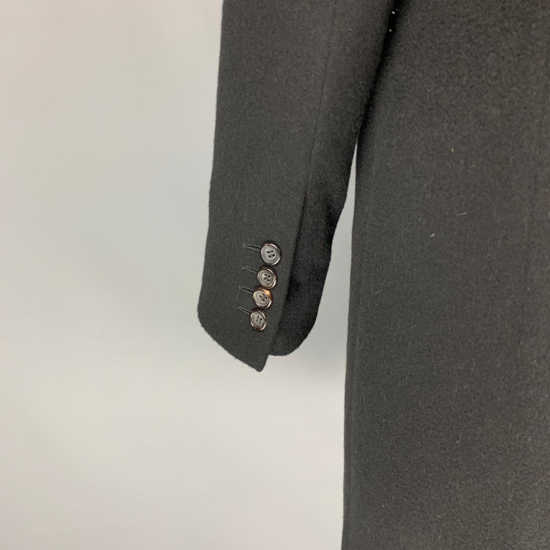 ALAN SCOTT Size 8 Black Cashmere Notch Lapel Coat