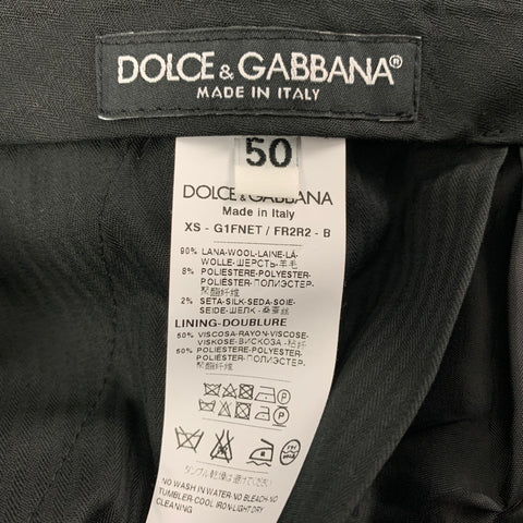 DOLCE & GABBANA Size 40 Regular Gray Chalkstripe Virgin Wool Shawl 3 Piece Suit