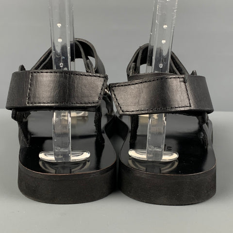 Sandalias de cuero negro talla 8 de APC