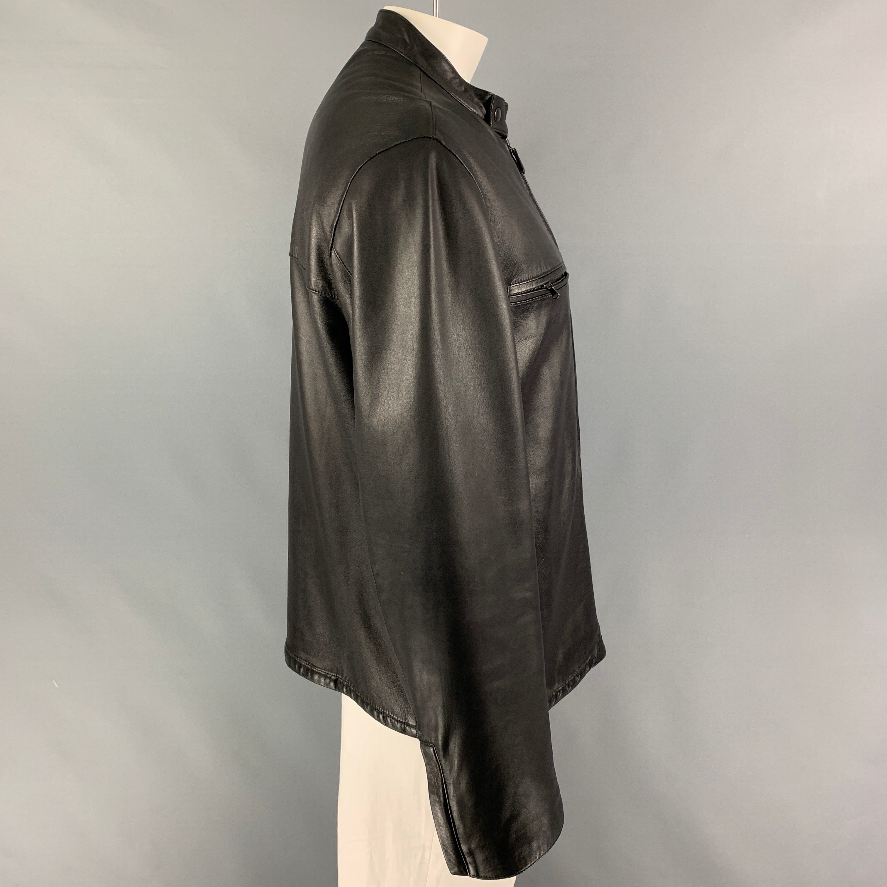 未使用 定価44万円 Ralph Lauren purple label L RALPH LAUREN Purple Label Size XL Size 44 Black Lambskin
