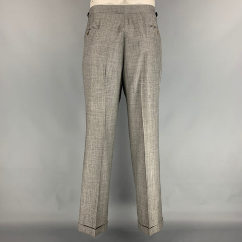 POLO by RALPH LAUREN Size 42 Light Gray Virgin Wool Notch Lapel Suit