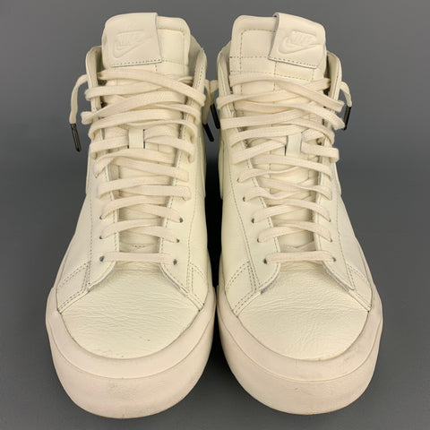 Zapatillas tipo blazer de cuero blanco roto talla 10,5 de NIKE