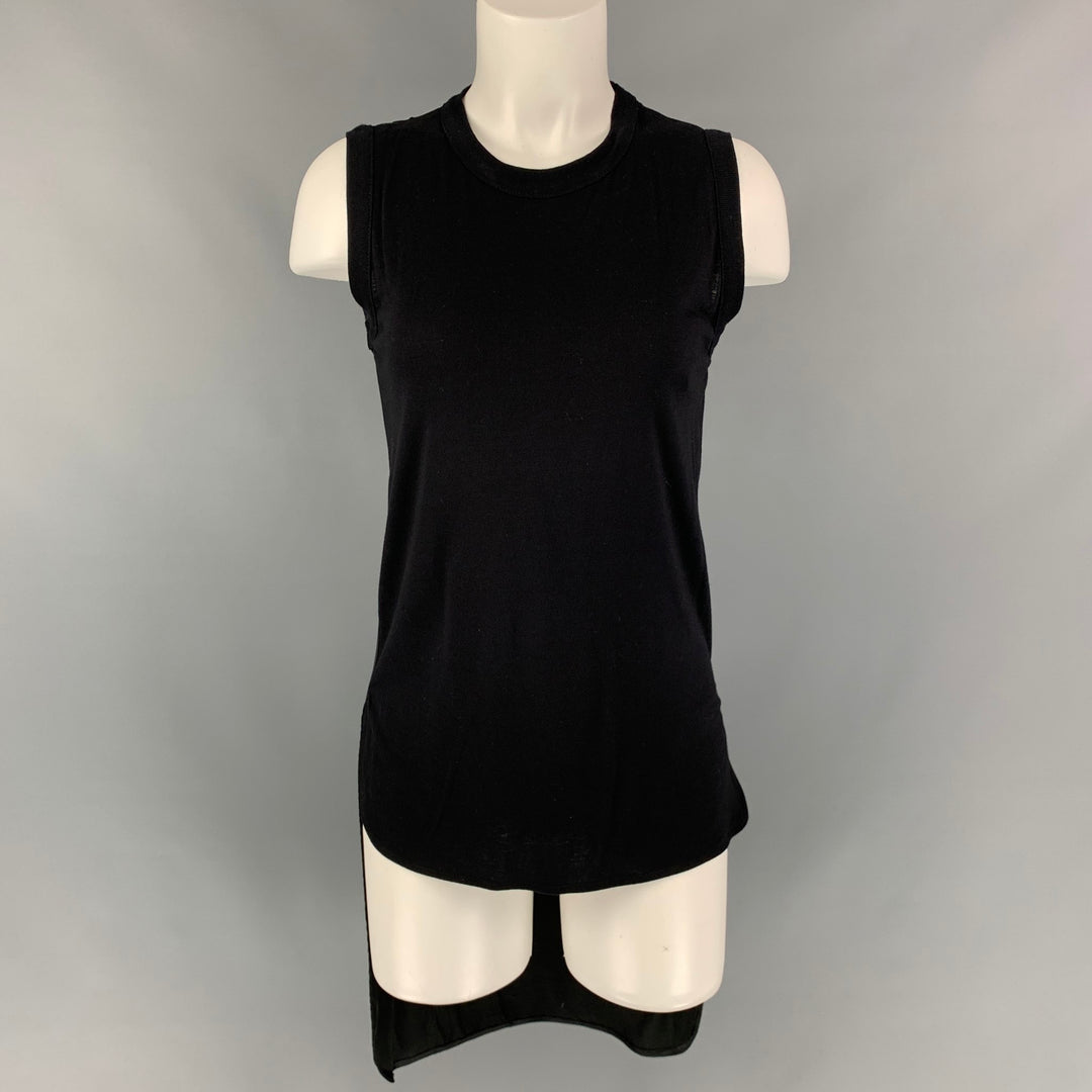 GIAMBATTISTA VALLI Size XXS Black Viscose / Silk Dress Top