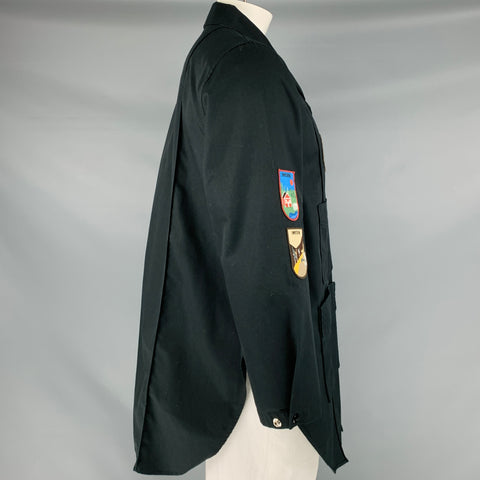 ACNE STUDIOS Size 44 Black Polyester Cotton Patches Jacket