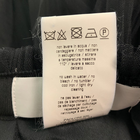 MSGM Size 8 Black Polyamide See Through A-Line Skirt