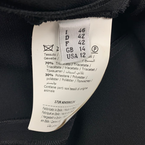 MOSCHINO BOUTIQUE Size 12 Black Triacetate Blend Shirt Dress