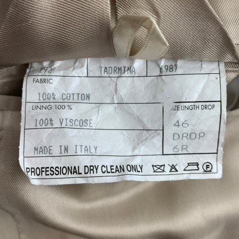 BARNEY'S CO-OP Taille 36 Manteau de sport à revers cranté en coton kaki