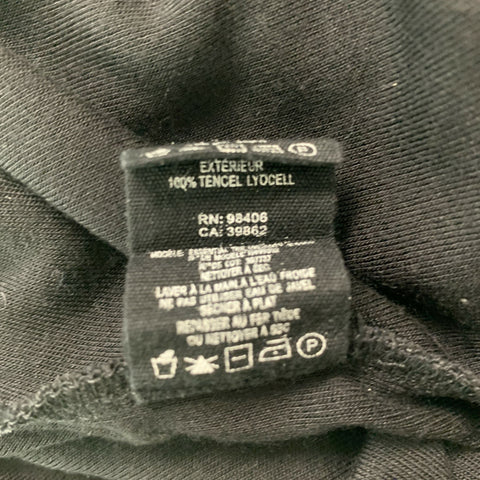 THEORY Size M Black Solid Lyocell Short Sleeve T-shirt