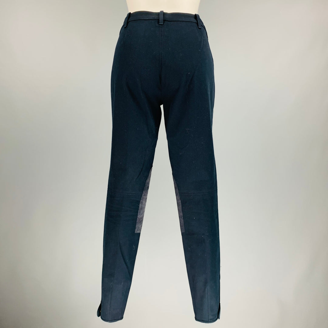 RALPH LAUREN Size 8 Navy Cotton Elastane Patchwork Suede Casual Pants – Sui  Generis Designer Consignment