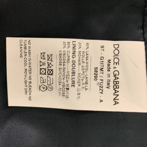 DOLCE &amp; GABBANA Taille 46 Gilet bleu marine boutonné en laine unie et mohair