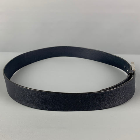 GUCCI Size 38 Navy Leather Belt