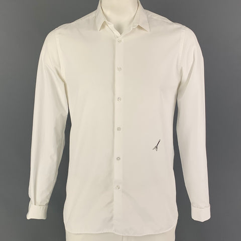 THE KOOPLES Size L White Cotton Button Down Long Sleeve Shirt
