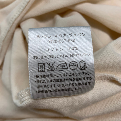 MAISON KITSUNE Size S Beige Cotton Embroidered Polo Casual Top
