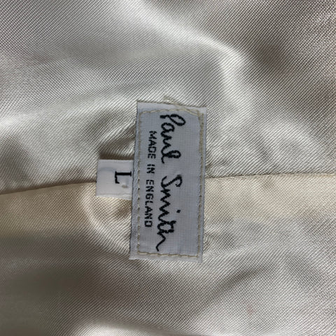 PAUL SMITH Size L Charcoal Chalkstripe Embroidered Wool Buttoned Vest