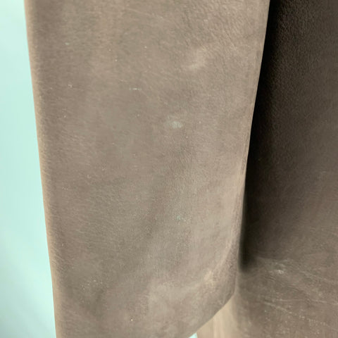 MARNI Size 4 Brown Suede Open Front Coat