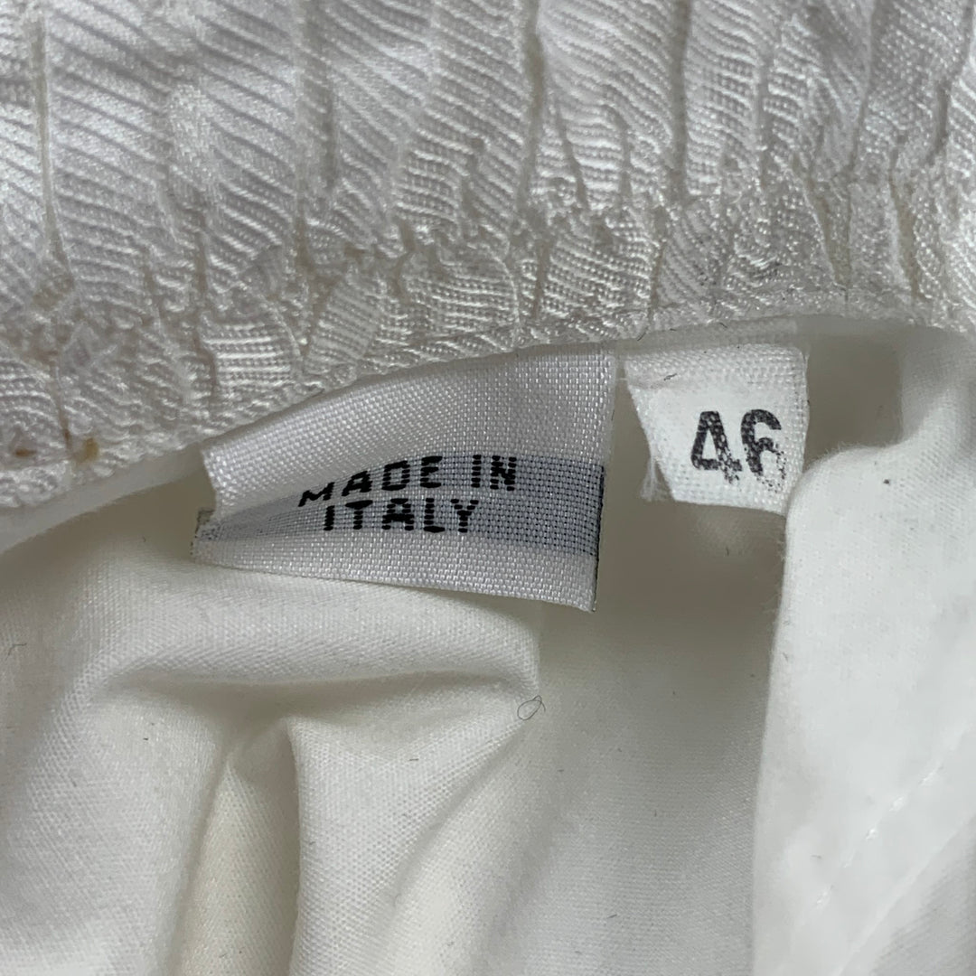 JOHN GALLIANO SS 07 Size XS White Dr Feel Good Graphic Cotton Long Sleeve Shirt