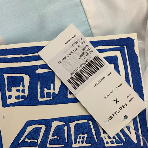 COMME des GARCONS Size One Size White Graphic Cotton Button Up Long Sleeve Shirt