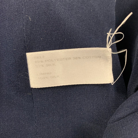 CAROLINA HERRERA Taille 8 Robe sans manches en mélange de coton marron marine Ombre