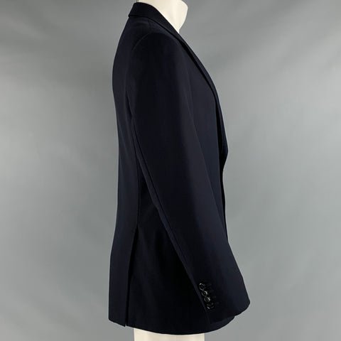 ARMANI COLLEZIONI Size 40 Black Wool Sport Coat