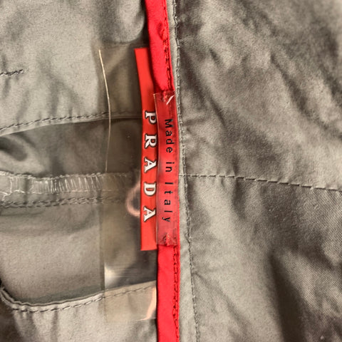 PRADA Talla 2 Pantalones casuales ajustables de algodón verde oliva