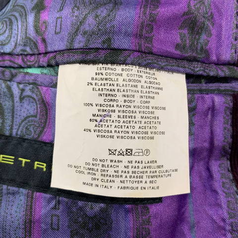 ETRO Size 40 Purple Corduroy Cotton Notch Lapel Sport Coat
