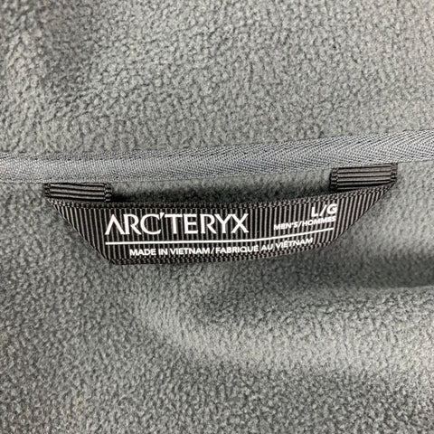 ARCTERYX Size L Olive Grey Nylon Blend Hoodie Jacket