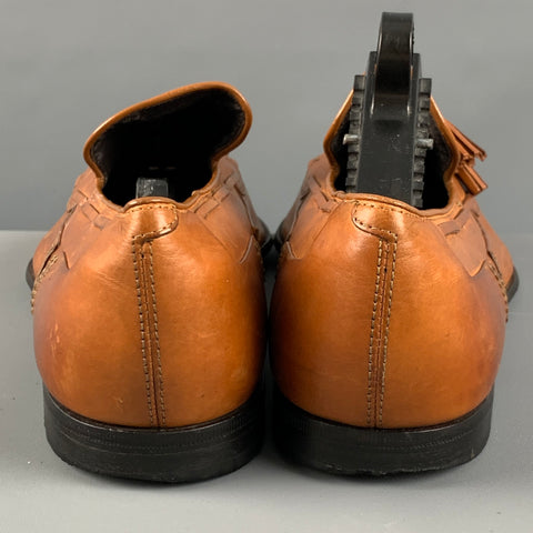 BALLY Size 9.5 Camel Leather Tassels Loafers