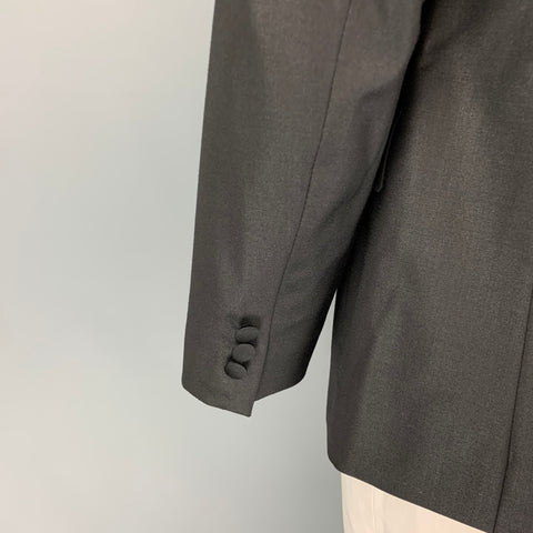 VERSACE COLLECTION Taille 42 Manteau de sport de smoking en mélange de polyester noir