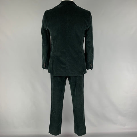 MARC JACOBS Size 42 Black Corduroy Cotton Notch Lapel Suit