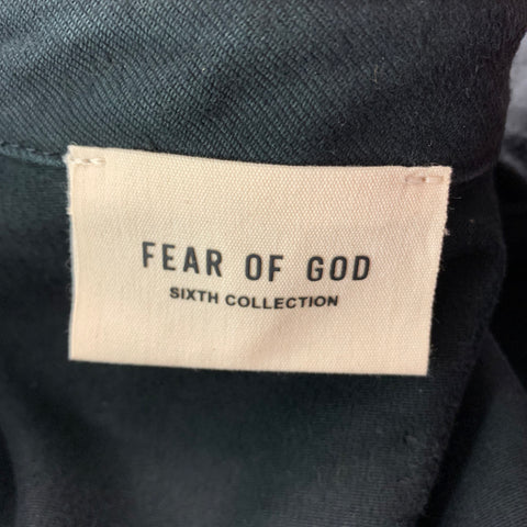 MIEDO DE DIOS Talla L Chaqueta de algodón liso negro