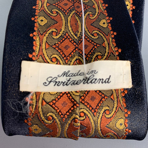 SIKI COUTURE Black & Gold Silk Tie