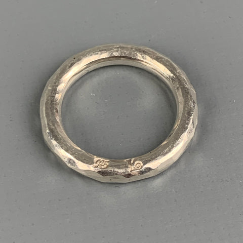 WERKSTATT:MUNCHEN Ring Size 6 Sterling Silver Punched Ring