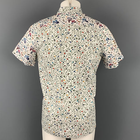 PS by PAUL SMITH Size M Multi-Color Print Cotton Button Up Short Sleeve Shirt