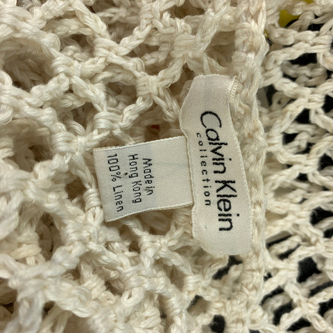 CALVIN KLEIN COLLECTION Taille L Haut décontracté en lin crème