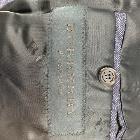 BURBERRY PRORSUM Size 40 Navy Stripe Wool Notch Lapel Sport Coat